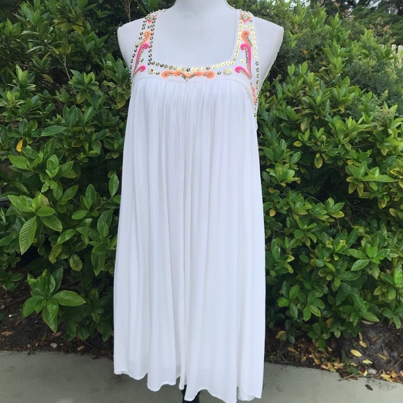 Lilly Pulitzer Dresses Lilly Pulitzer Lorna White Embellished Flowy